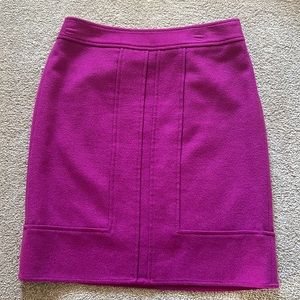 fuchsia colored Ann Taylor wool skirt-